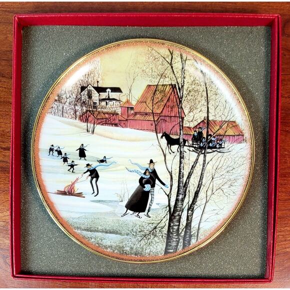 P. Buckley Moss "Prairie Winter" Collectors Plate Limited Edition 2565/5000 COA - Picture 1 of 10